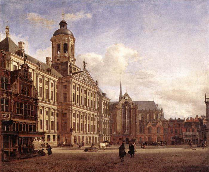 HEYDEN, Jan van der The New Town Hall in Amsterdam after oil painting image